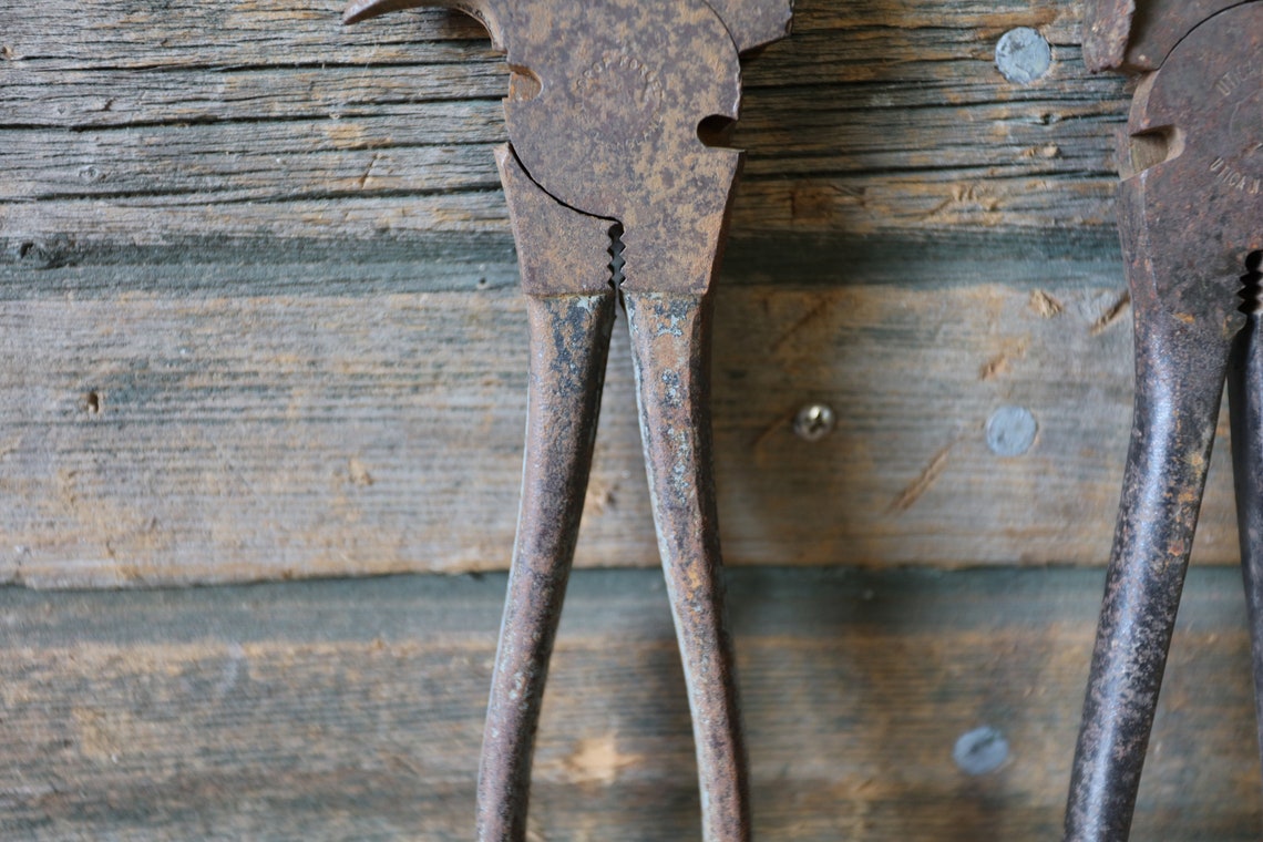 Vintage fence pliers vintage hand tools hammer/plier farm Etsy