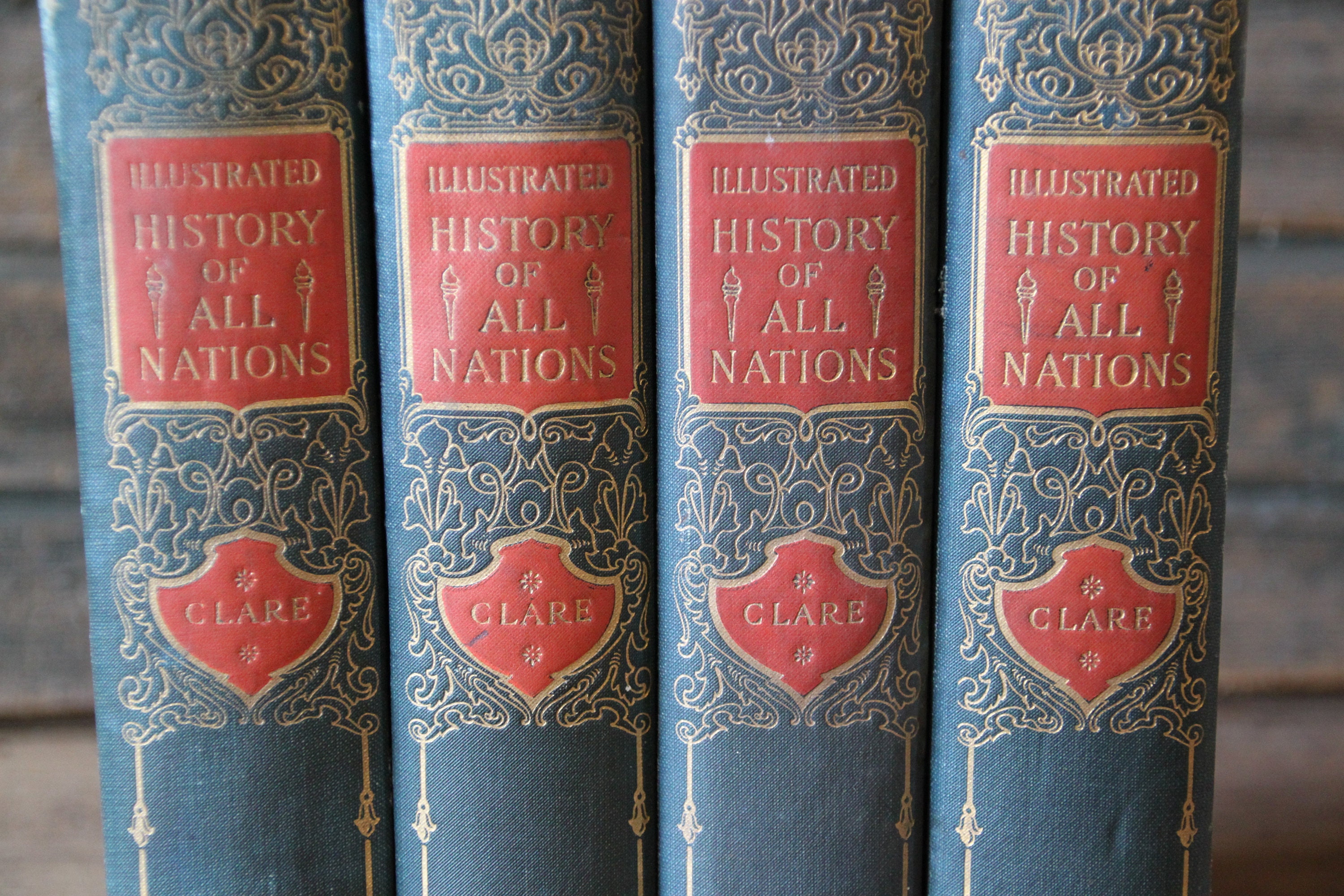 Illustrated History Of All Nations Four Volumes Bookshelf Etsy