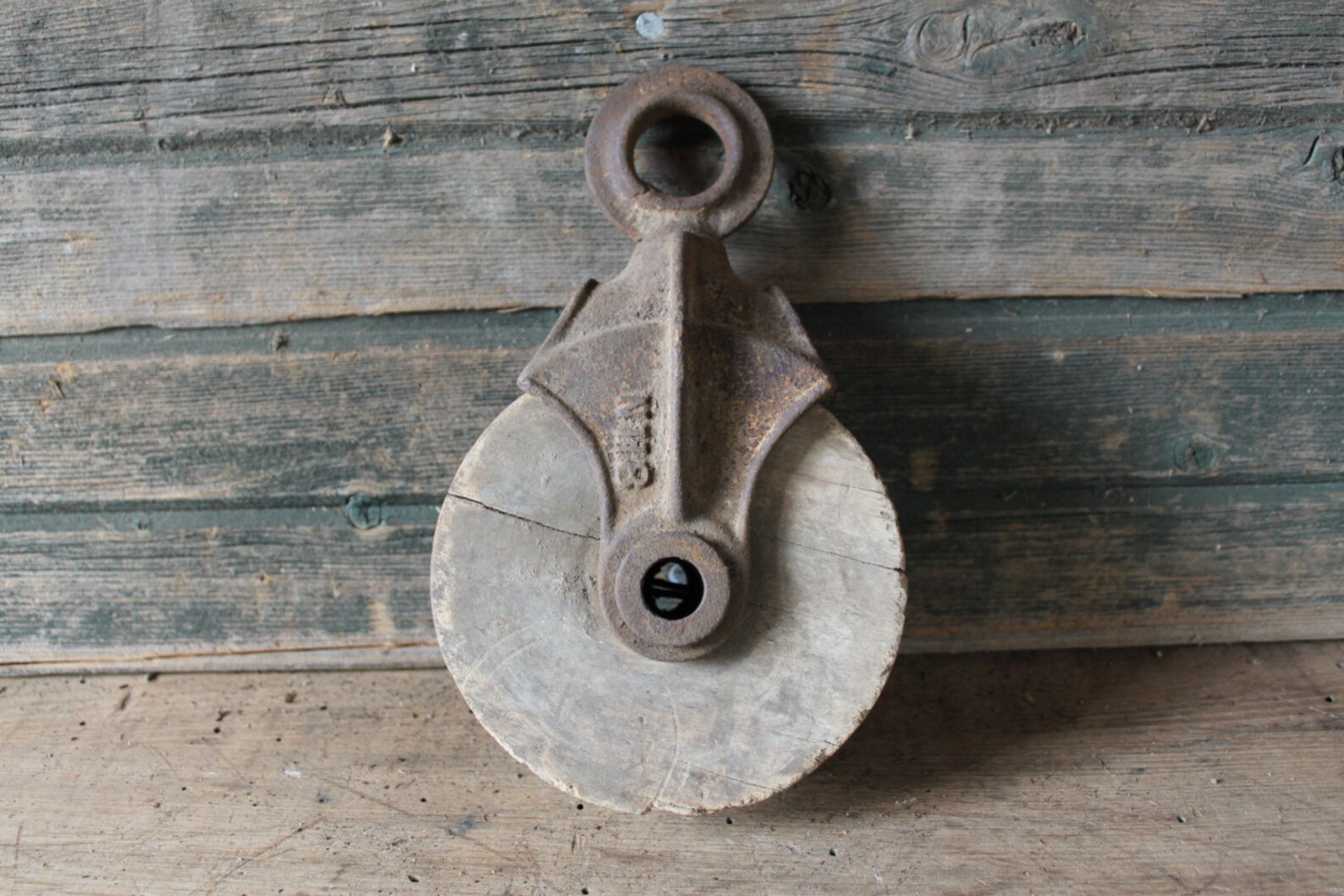 Vintage Pulley Wooden Pulley Wood Pulley Rustic Decor Farm | Etsy