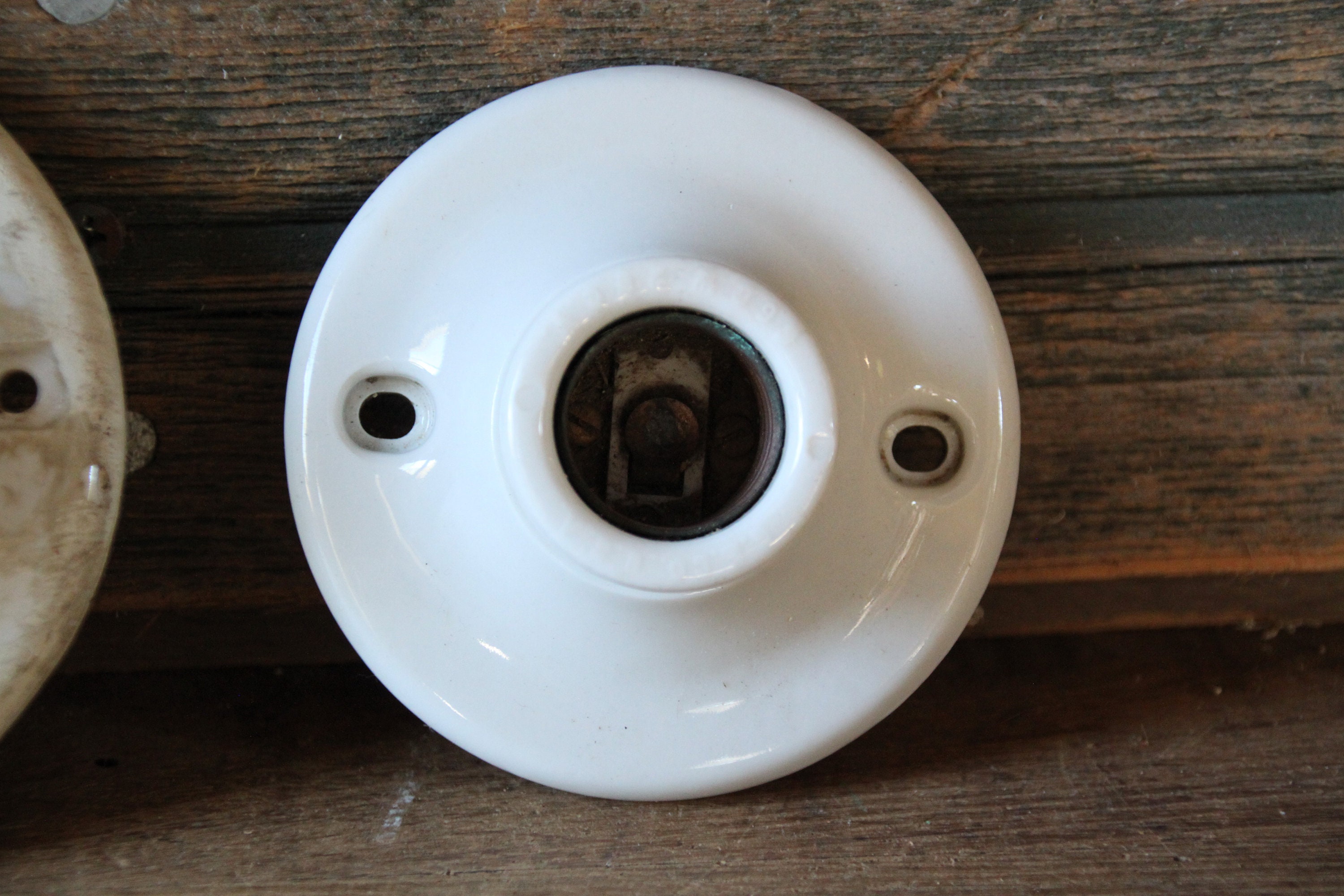 3 porcelain light sockets salvage lighting porcelain light Etsy