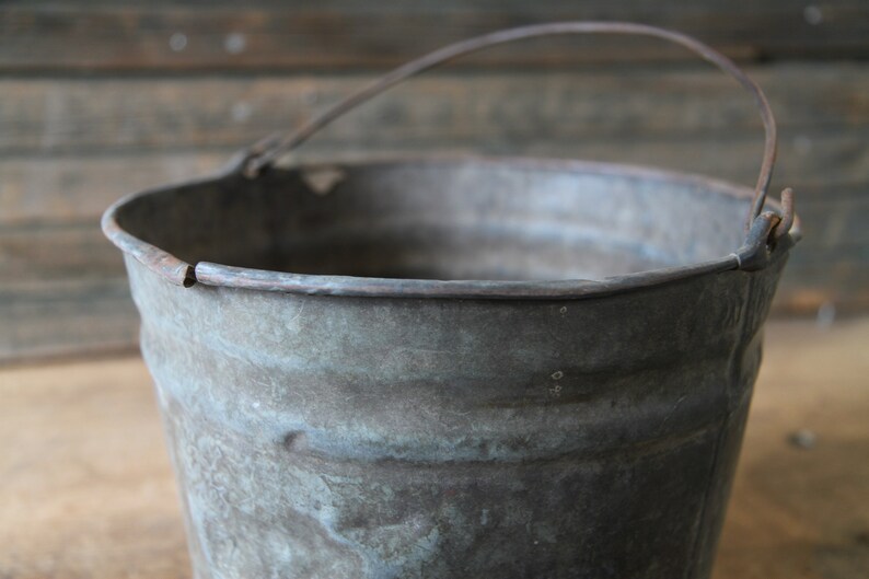 Vintage metal milk pail milk bucket metal bucket metal Etsy