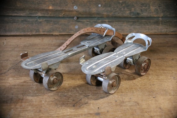 Vintage metal roller skates, Chicago roller skates