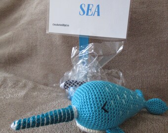 Handmade, Crocheted Narwhal