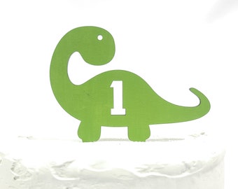 Dinosaur Birthday Cake Topper - Kid's birthday cake - Brontosaurus