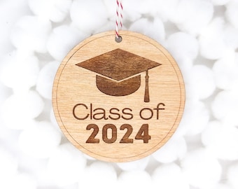Class of 2024 | Wooden Tree Ornament | Graduation Christmas Ornament