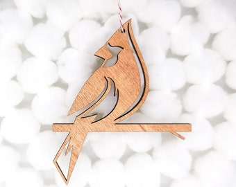 Cardinal Tree Ornament | Wooden Tree Ornament | In Memory Christmas Ornament