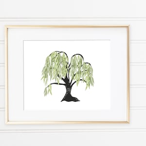 Willow Tree 8x10 Digital Printable Wall Art Download Love Initials Wedding Engagement Dating Carved Couple Gift Valentine’s Anniversary