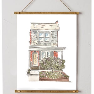 Custom House hand-drawn Sketch 8x10 Pen and Ink Drawing - Etsy