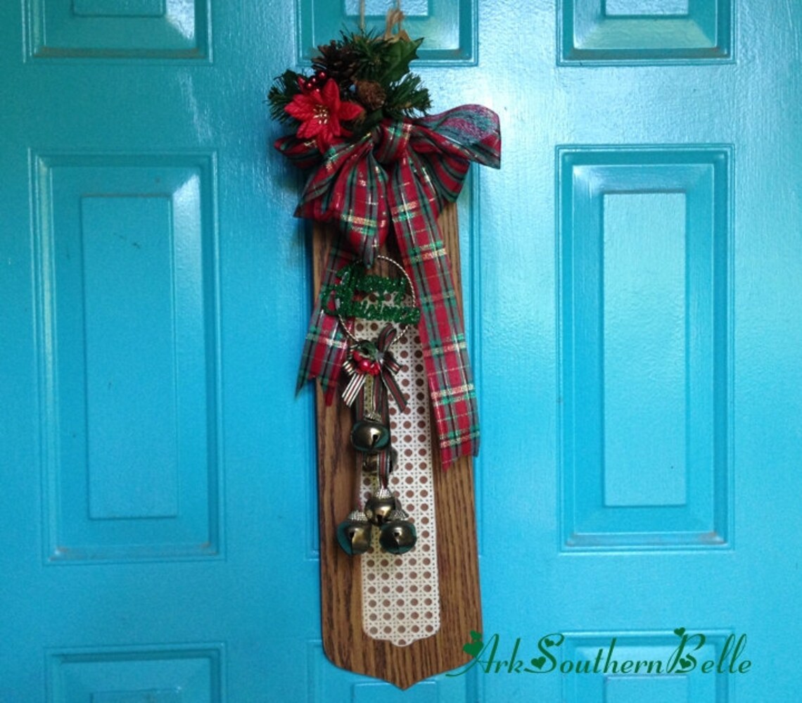 CHRISTMAS DOOR DECORATION Ceiling fan blade decorated with Etsy