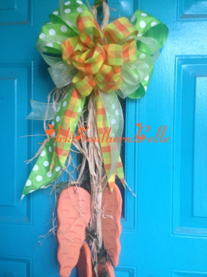 Easter Carrot Door Hanger Easter Front Door Decor Easter Etsy