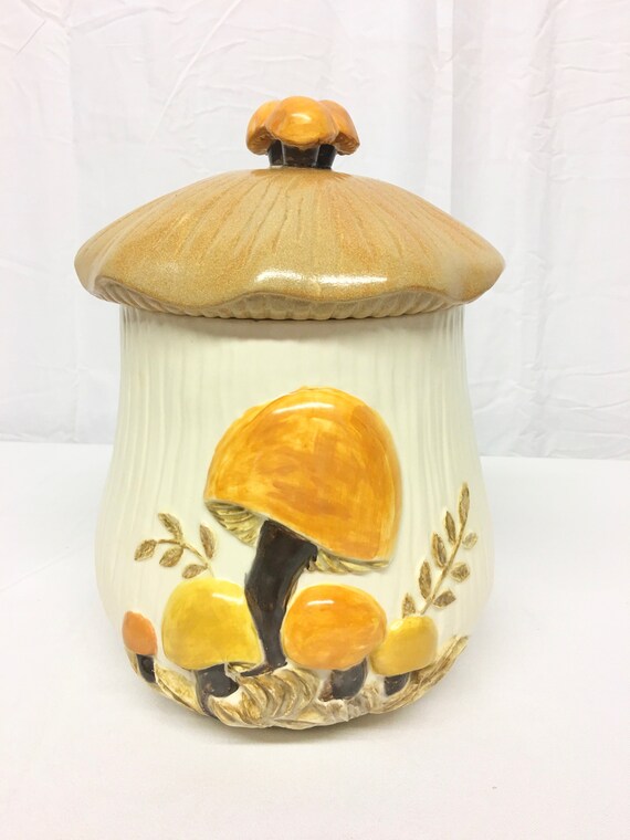 Arnel's Mushroom Cookie Jar//Large Cookie Jar//Farmhouse Etsy