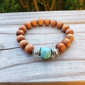 essential oil diffuser bracelet for women, aromatherapy bracelet, wooden bracelet, simple bracelet, turquoise bracelet, gift for her