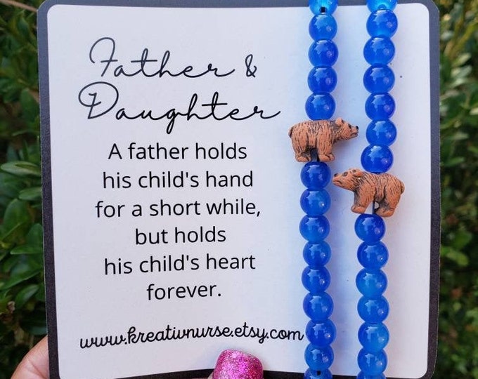 Father and Daughter Bracelet, Matching Jewelry Etsy
