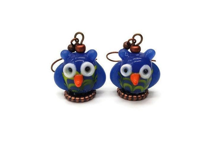 owl earrings for women, ceramic owl earrings, animal lover, owl jewelry, cute owl gifts, nature insp