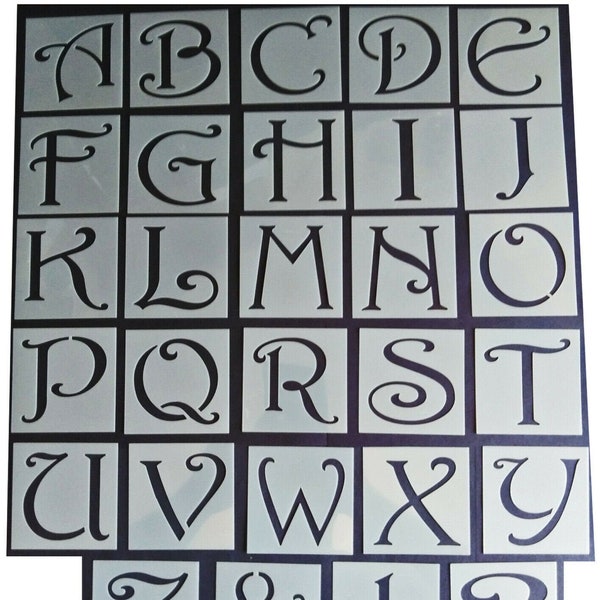 Shabby Chic vintage Alphabet letter stencil 65mm/54mm Upper case large wedding