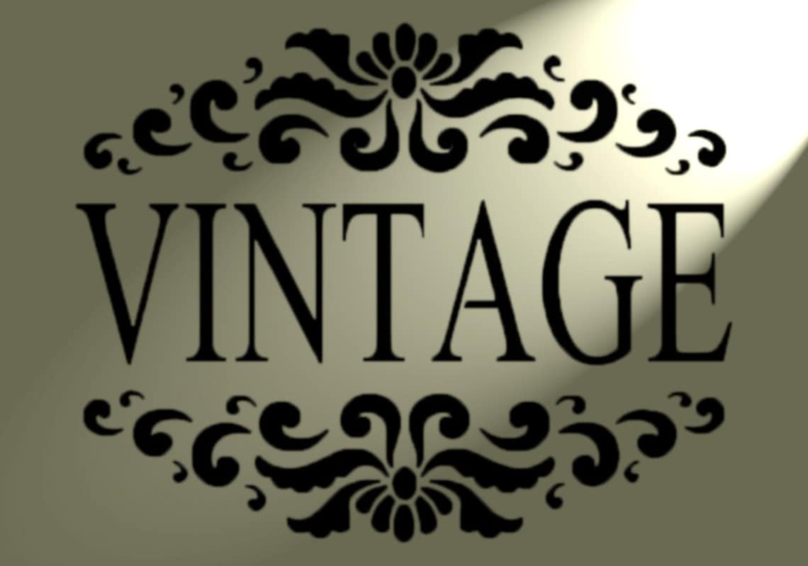 VINTAGE Shabby Chic Stencil Rustic Mylar Style A4 Wall Etsy