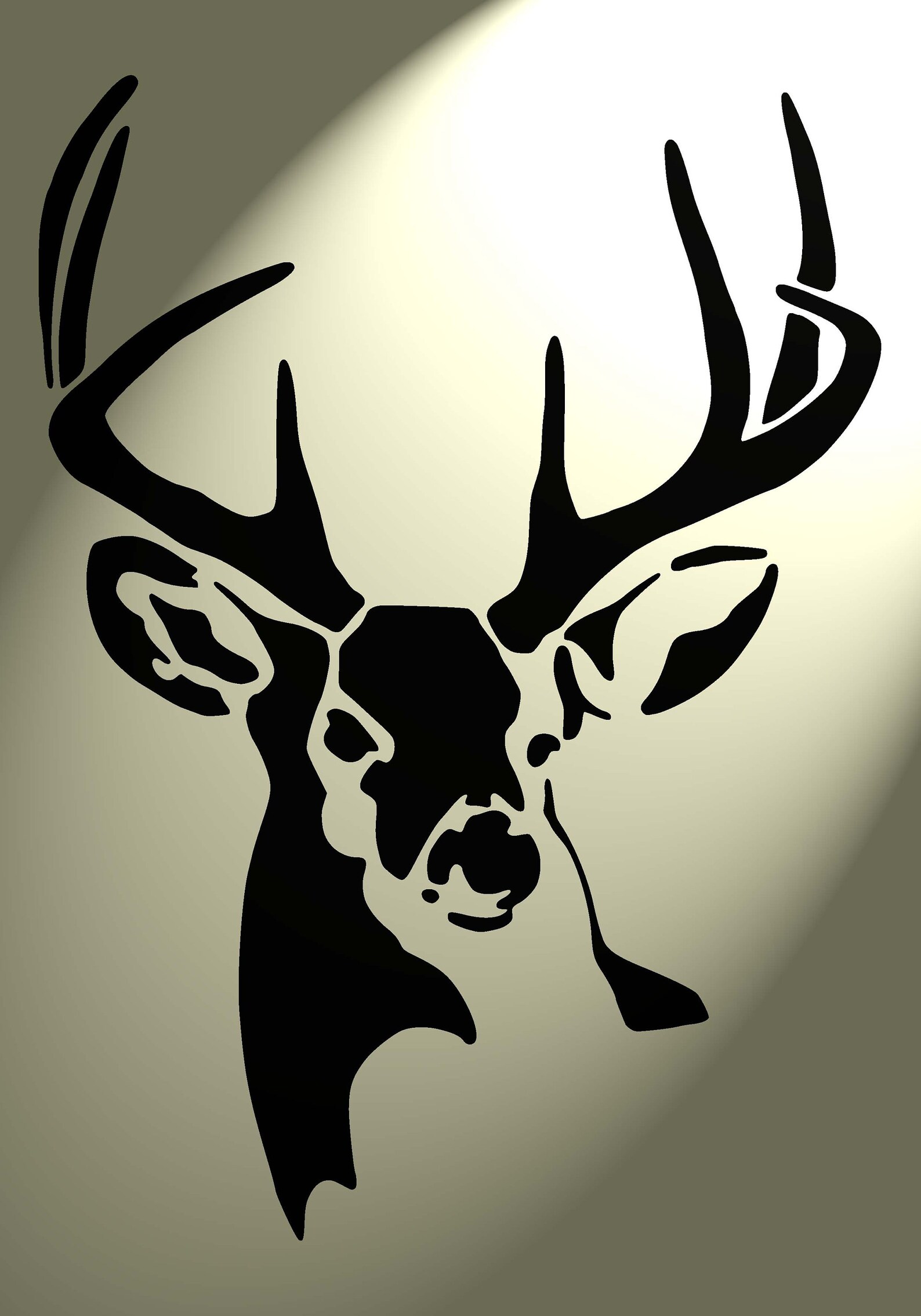 Shabby Chic Plastic Stencil Sheet Stag Head Design 4 Rustic A4 ...