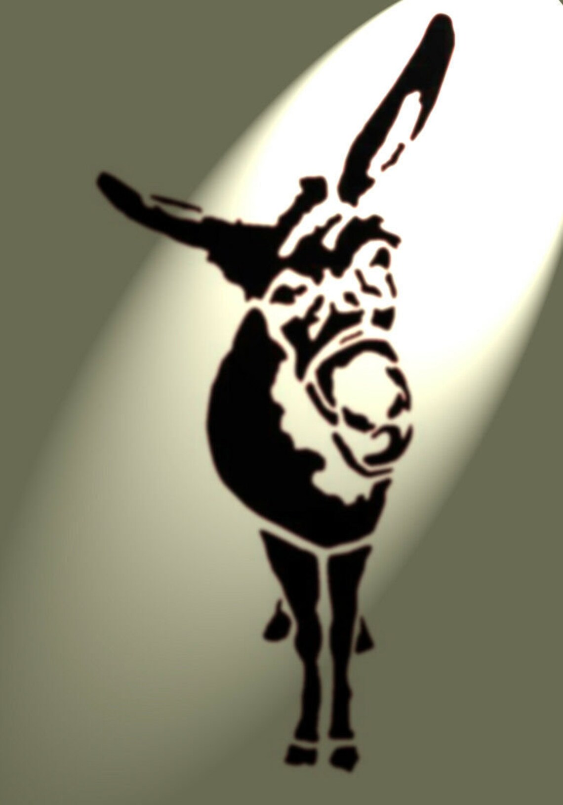 Shabby Chic Stencil Cute Donkey Vintage Rustic A4 297x210mm Etsy