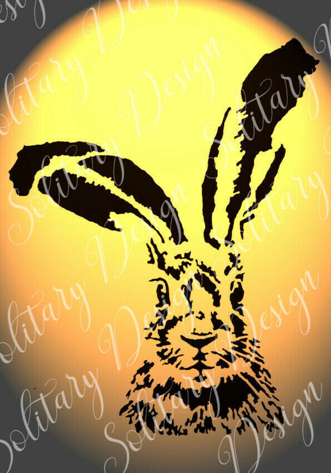 Shabby Chic Vintage A4 Plastic Craft Furniture Stencil Sheet Hare ...