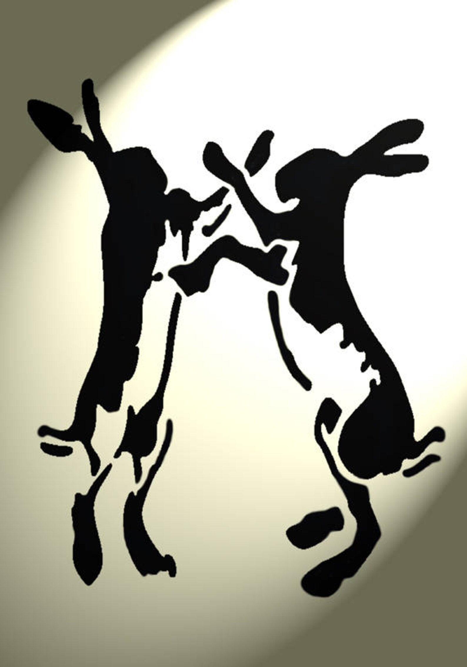 Shabby Chic Stencil Artistic Hares Boxing Rabbit Rustic A4 - Etsy