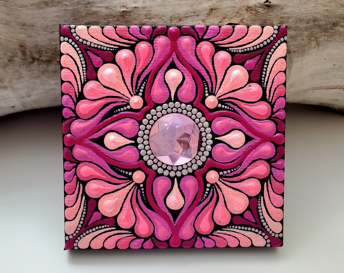 Mandala Dot Art Painting Mini Mandala Art Mandala Painting on 3 Inch