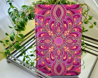 Mandala Journal - Hand Dot Painted Mandala Notebook