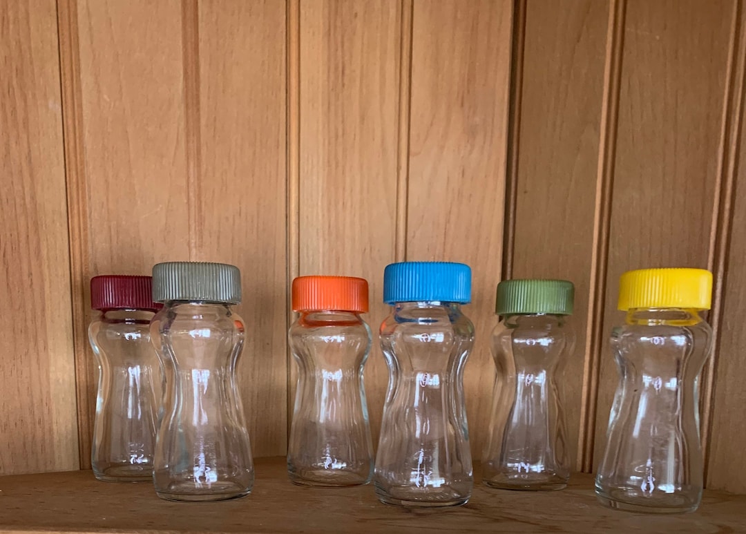 Vintage Glass Spice Jars Vintage Spice Jar Labels Etsy