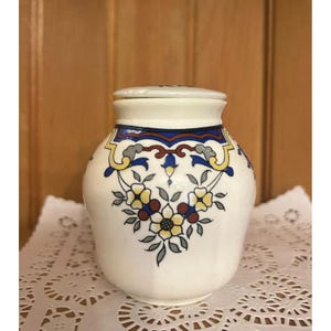 Vintage French Moutarde Bocquet Yvetot Mustard Pot Lid Hand painted Kitchen Storage