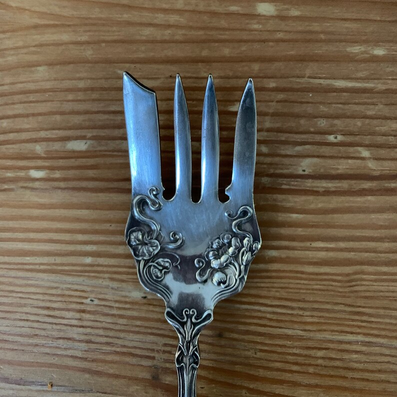 Antique Silverplate Cold Meat Fork Antique Wm Rogers Silverplate Serving Fork Etsy