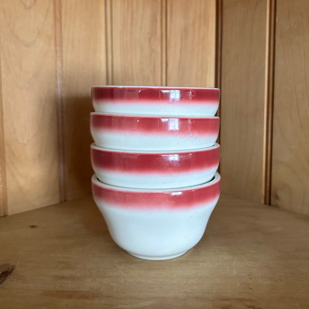 Vintage Homer Laughlin Restaurant Ware Ironstone Custard Cups Etsy