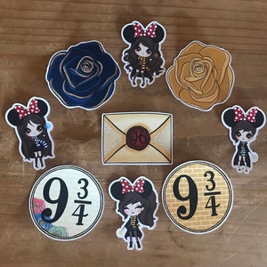 Wizard girl die cuts. Perfect size for decorating a planner, scrapbook, journal, or travelers notebook or water bottles.