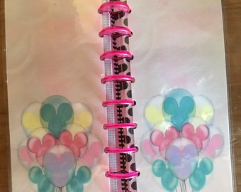 Disney ballons Happy Planner covers. Interchangeable covers. Planner covers, inserts, half sheet happy plannercovers
