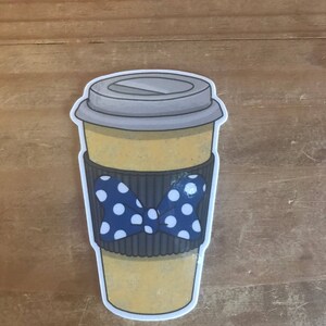 Disney inspired coffee cup die cut or sticker. Use to decorate your planner, travelers notebook, memory or scrapbook. image 6