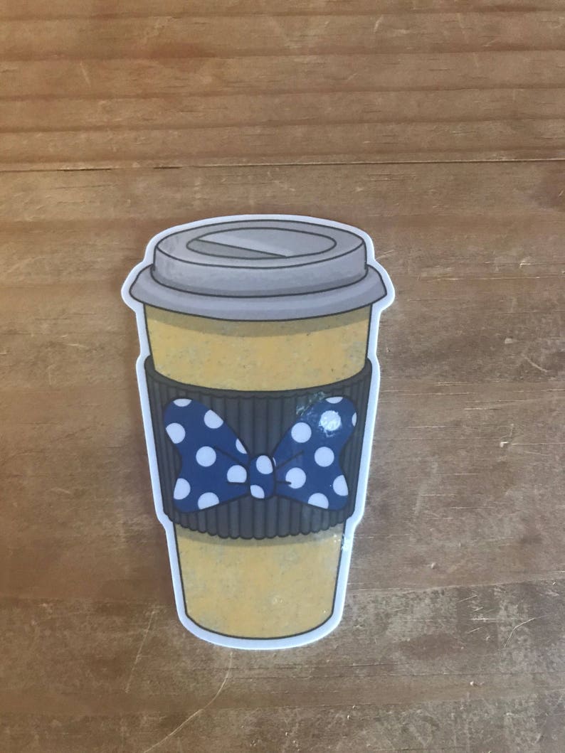Disney inspired coffee cup die cut or sticker. Use to decorate your planner, travelers notebook, memory or scrapbook. image 6