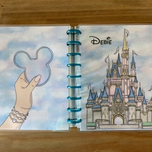 Disney castle planner covers. Available micro, mini and classic and big happy planner. Planner supplies, accessories. Erin Condren