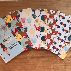 Disney inspired planner dividers. Available for pocket, personal, A5, recollections, day planner. Dashboard with 6 tabbed dividers.