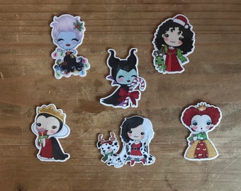 Christmas evil queens die cuts. Decorate a planner, scrapbook, or travelers notebook.use to decorate a Christmas party.
