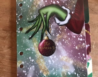 Christmas planner dividers. Available in pocket, personal, A6, recollections, day planner, A5, and happy planner sizes.