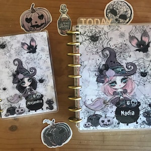 Fall or Halloween planner covers. mini and classic happy planner covers. Cute theme to decorate your planner in a fun fall or autumn