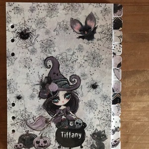 Halloween planner divider set. Comes with dashboard 6 tabbed dividers or dashboard 12 tabbed dividers. Planner accessories image 10