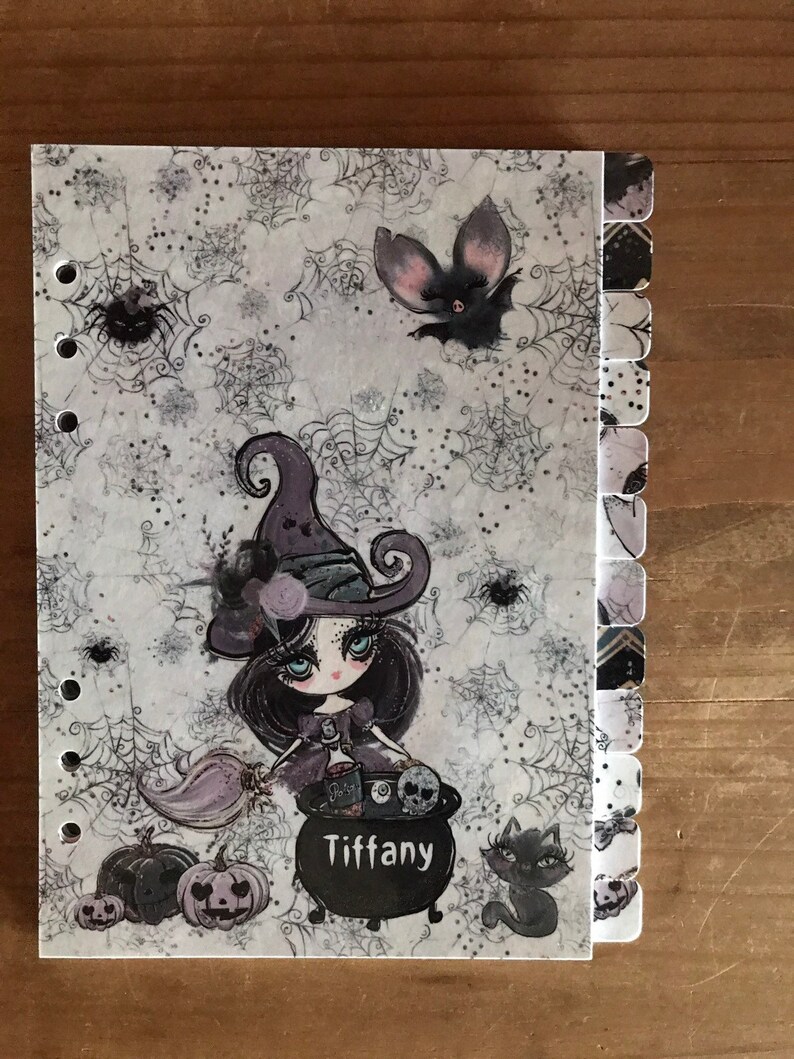 Halloween planner divider set. Comes with dashboard 6 tabbed dividers or dashboard 12 tabbed dividers. Planner accessories image 10