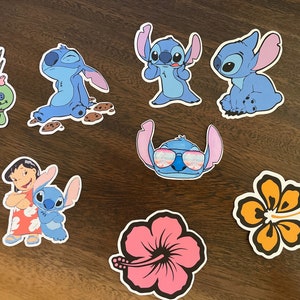 Lilo and stitch die cuts. Perfect size for decorating a planner, scrapbook, journal, or travelers notebook or water bottles.