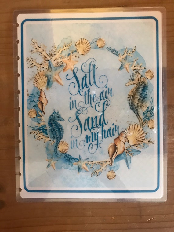 Happy Planner Cover / Seahorse Front and Back Cover / 