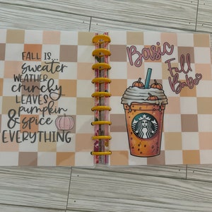 Basic fall planner cover. mini and classic happy planner covers. decorate your planner in a fun fall or autumn theme.