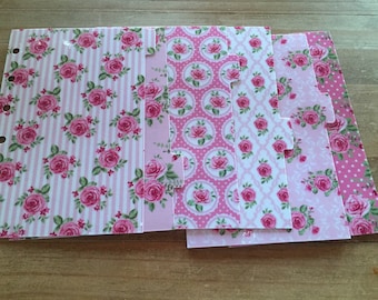 Rose Shabby chic pocket, personal, or A5 planner dividers / planner supplies / planner accessories / dividers / dashboard