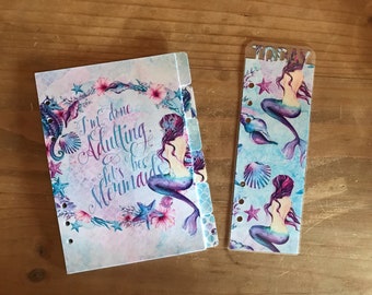 Mermaid planner dividers / personal planner / A5 planner / planner supplies / planner accessories / dashboard / pocket planner