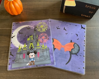 Halloween Disney haunted castle planner covers. micro, mini and classic and big happy planner. Planner supplies, accessories. Erin Condren