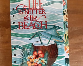 Beach, summer planner dividers. Available for pocket, personal, foxy fix personal wide, recollections and A5 planners.