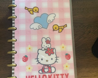 Hello Kitty planner covers. Available micro, mini and classic and big happy planner. Planner supplies, accessories. Erin Condren