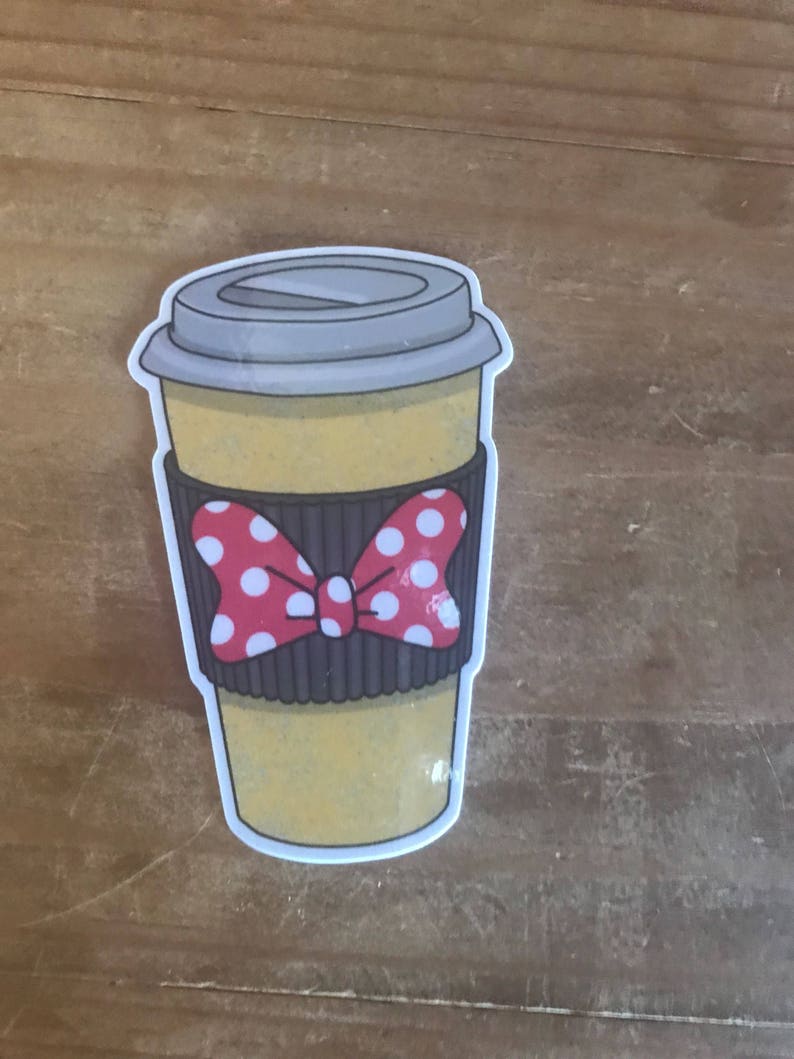 Disney inspired coffee cup die cut or sticker. Use to decorate your planner, travelers notebook, memory or scrapbook. image 4